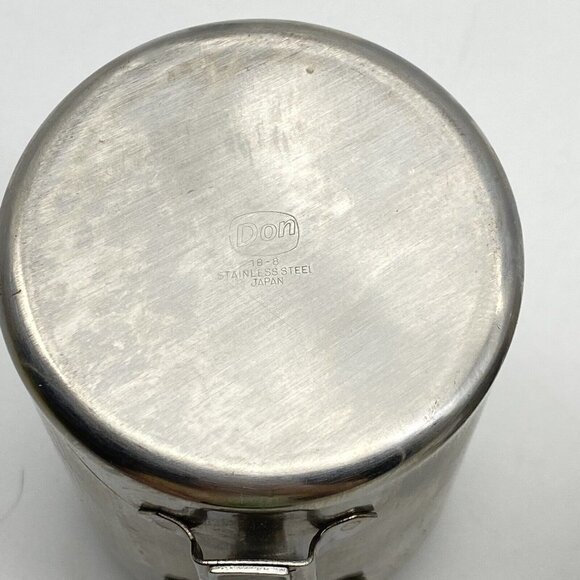 Vintage Don Stainless Steel Creamer‎ Dispenser Hinged Lid Lot Of 2 Japan Syrup - Picture 7 of 9